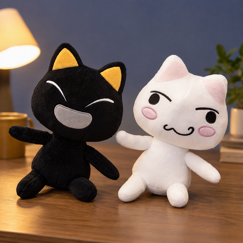 Kuro & Shiro Plushies by UWUsleep