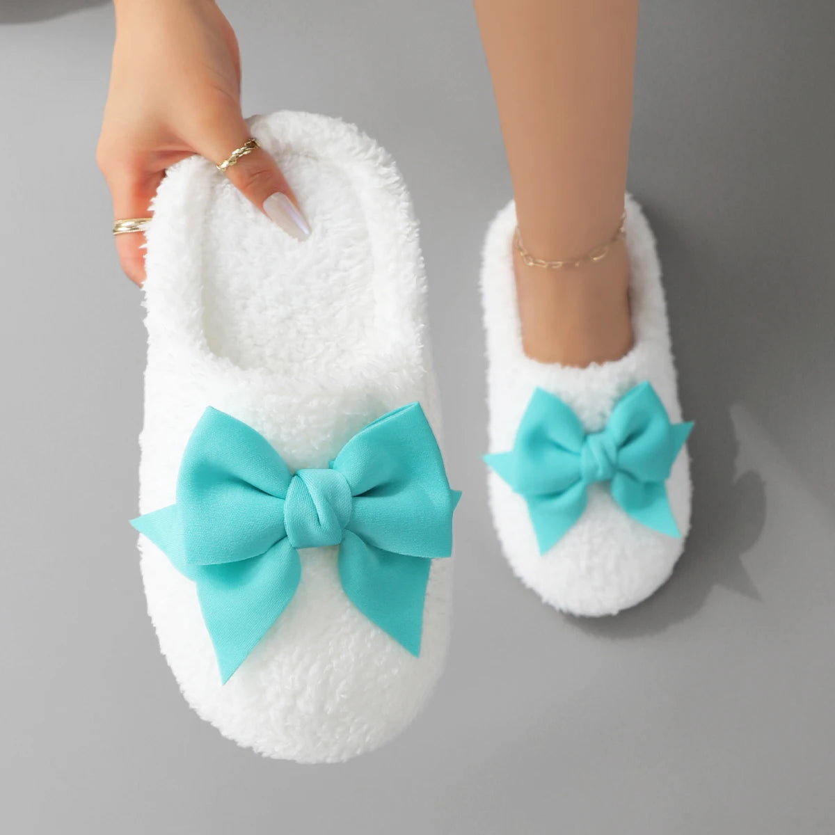 Bow Plushie Slippers by UWUsleep
